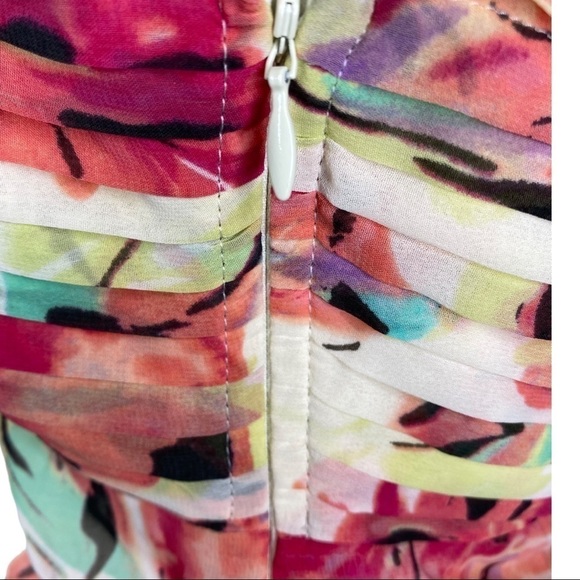 Lauren Conrad Dress Floral Bandeau Halter Tie Maxi Size 12 - Picture 5 of 8